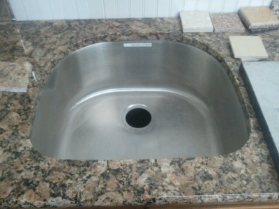 Stainles "70" 16ga Undermount
$250
Faucet will not fit behind sink. Requires single hole faucet in corner.
